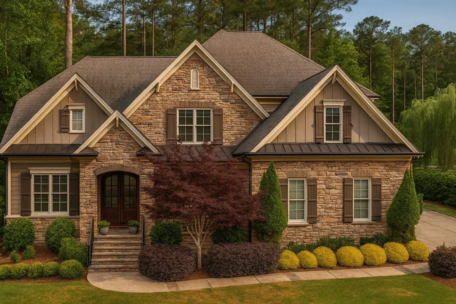 11-1243 House PLAN - 6-Bed, 5.5-Bath, 4466 SF Traditional Craftsman House Plan