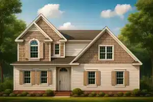2-story home plan with 2,131 heated sq. ft., 3 bedrooms