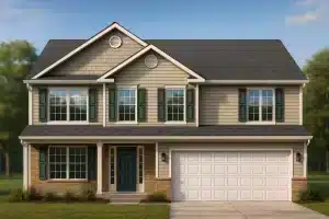 2,389 sq. ft. Traditional house plan with 4 bedrooms, 2.5 baths