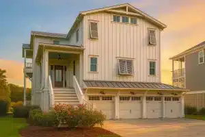Modern Beach House Blueprint with 3 Floors & Coastal Designs