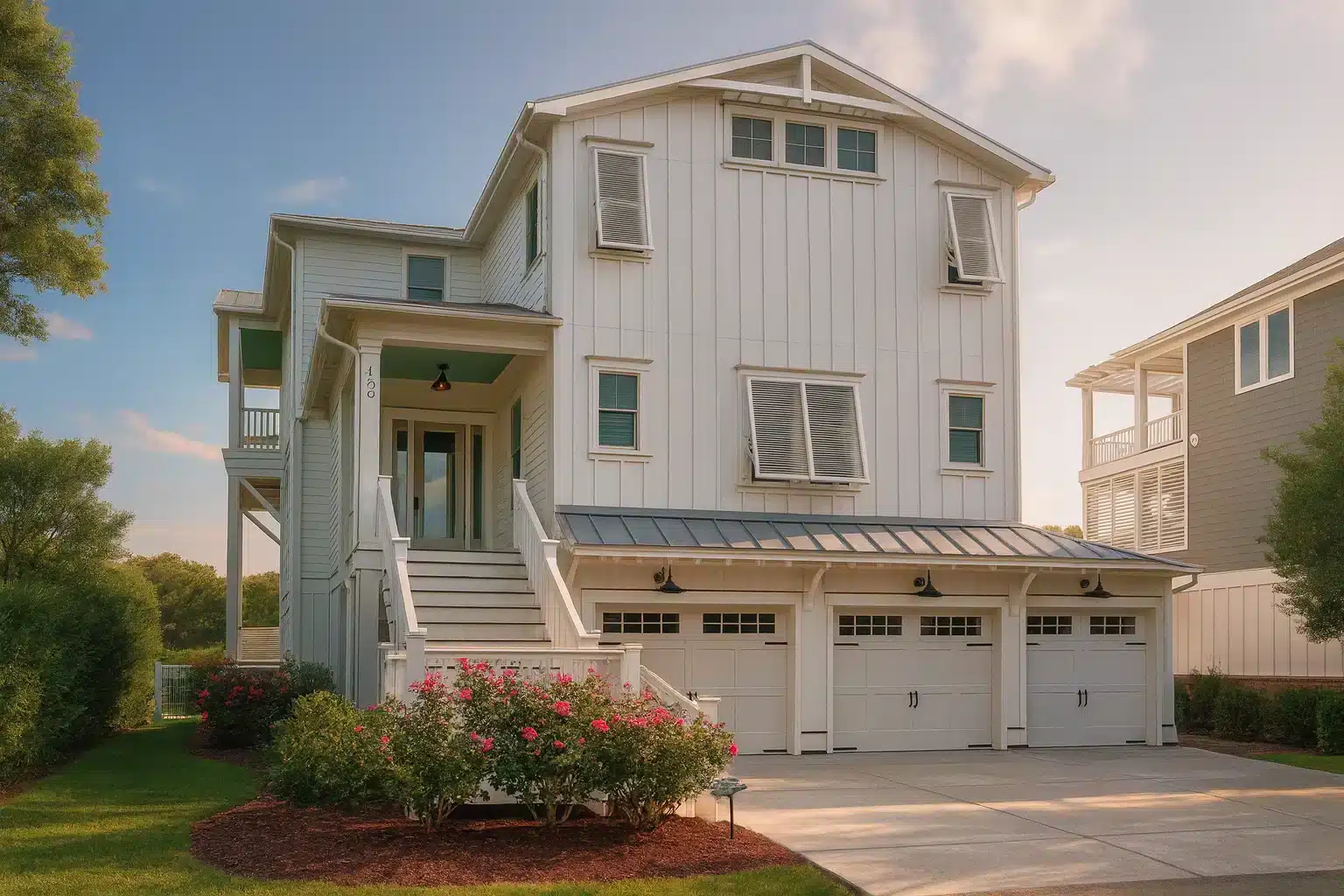 15-1665 HOUSE PLAN - Modern Beach House Blueprint with 3 Floors & Coastal Designs 2 coastal beach home plan with 4,246.7 heated sq. ft., 4 bedrooms