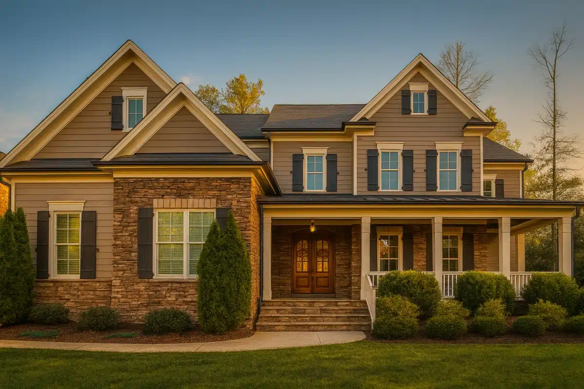 Luxury Home Plan with 2.5 Stories, CAD Blueprints & Bonus Room