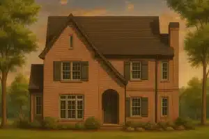 Elegant 3-Story Tudor House Plan with Spacious Layout and CAD Blueprints