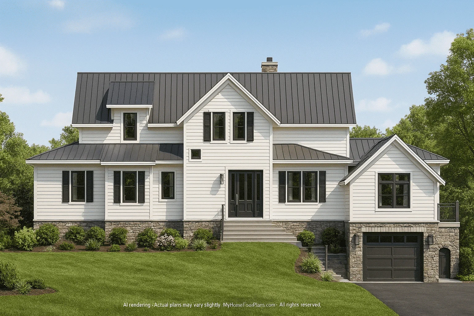 16-1375 HOUSE PLAN - Beach House Plan With 4 Bedrooms, Open Floor Plan & Cart Garage 2 Craftsman-style home plan with 2,776 heated sq. ft.