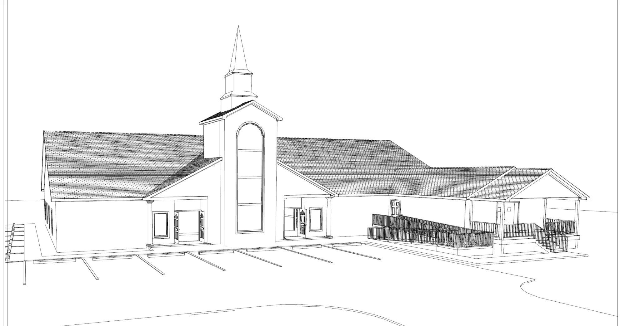 6,232 SF Church Architectural Plan