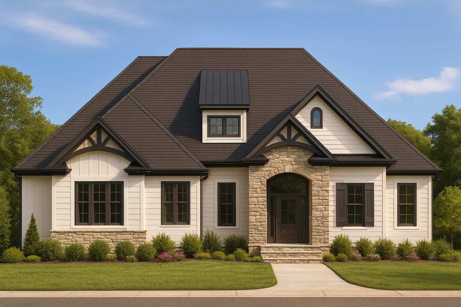 Modern Craftsman Home Blueprint with 2-Story Design and Garage