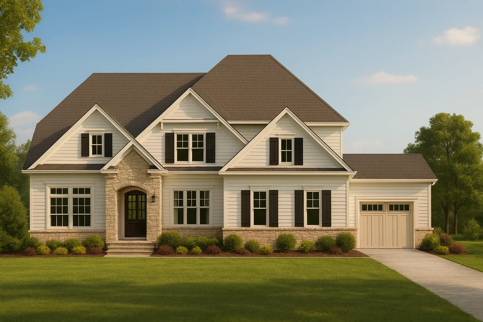 Craftsman House Plan with 3 Stories and 5 Bedrooms