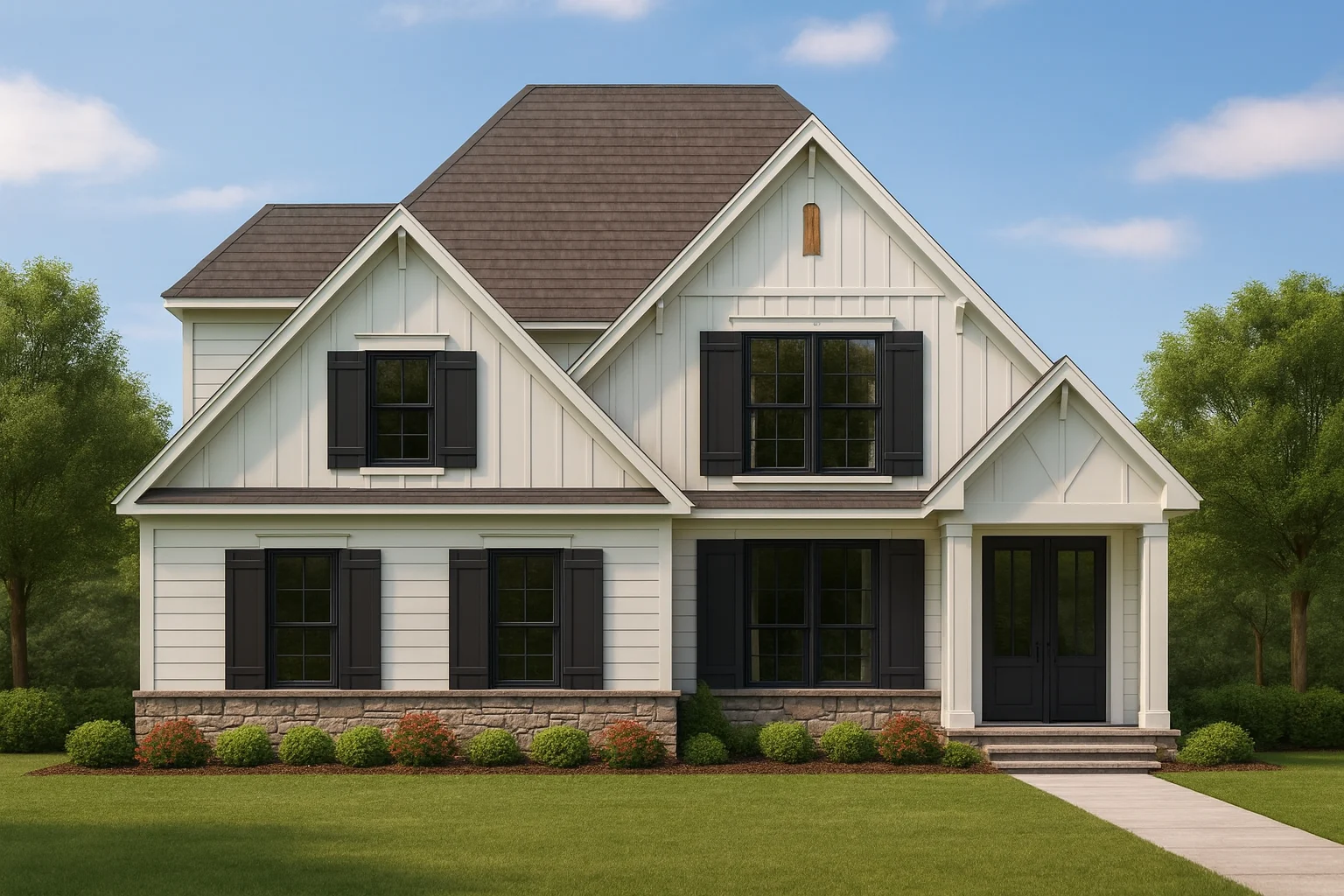 Spacious 2-Story Modern Craftsman House Plan with CAD Design