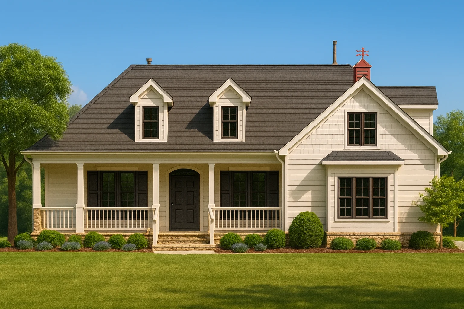 Traditional 1-Story House Plan with 3 Bedrooms, CAD Designs & Floor Blueprint