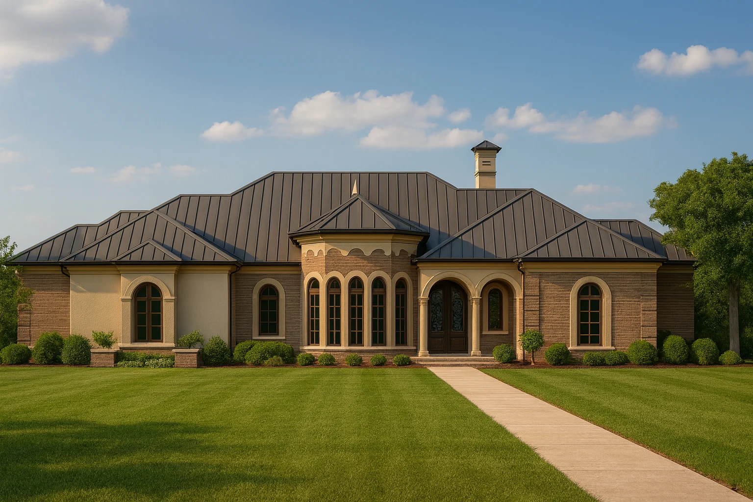 Elegant 1-Story Ranch House Plan with Vaulted Ceilings & Open Layout