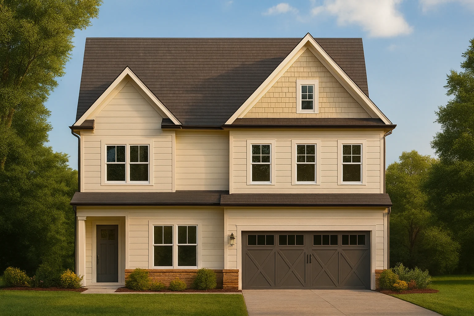 Modern 2-Story Home Plan with Open Floor Plan and CAD Designs