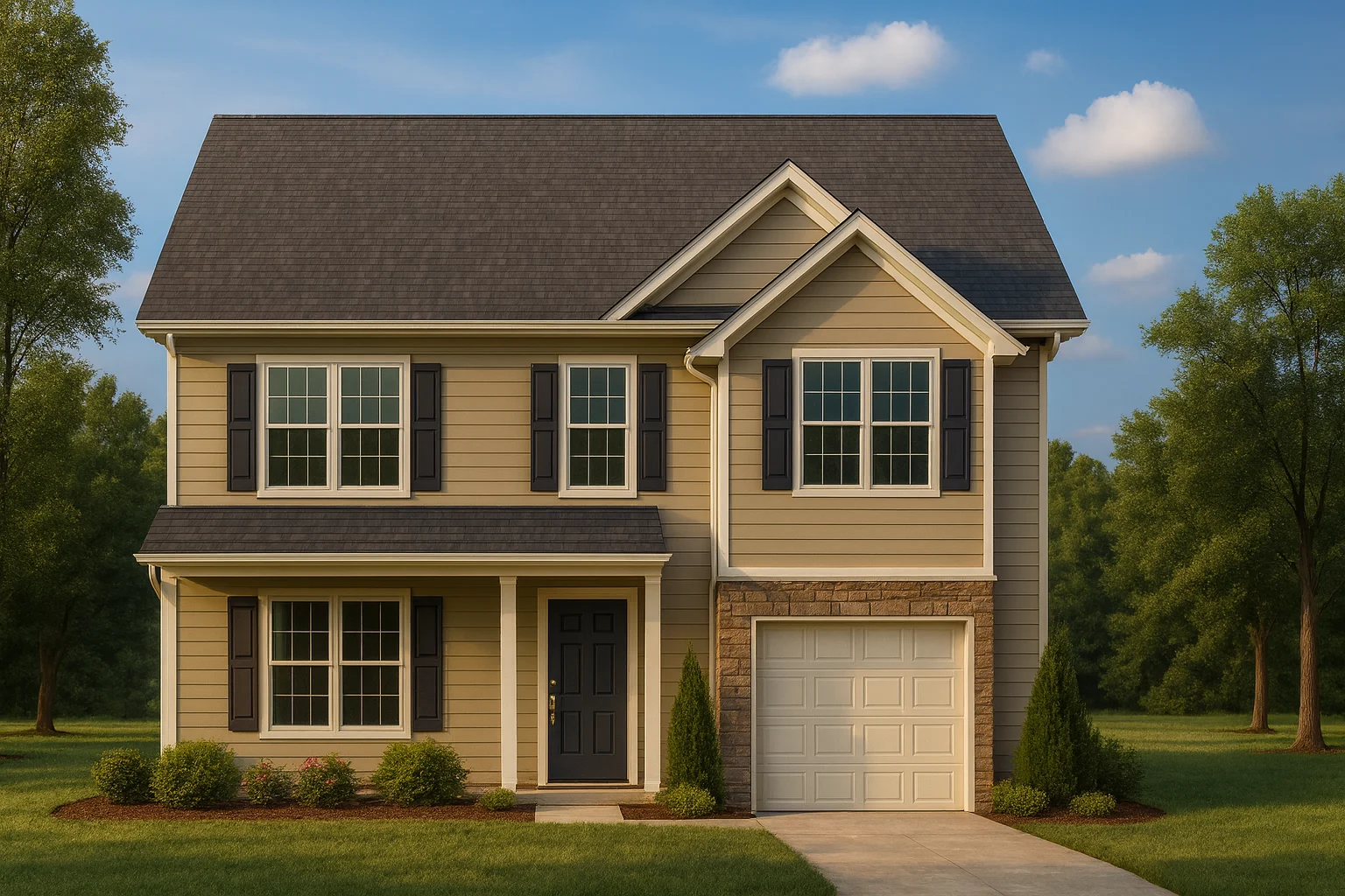 Efficient 3-Bedroom Home Plan with CAD Blueprint Designs