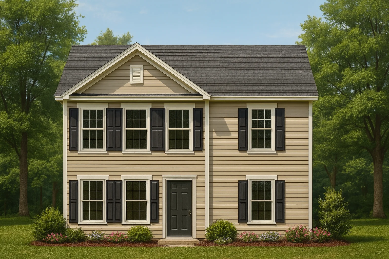 Colonial Revival Home Plan with CAD Blueprint and Timeless Design