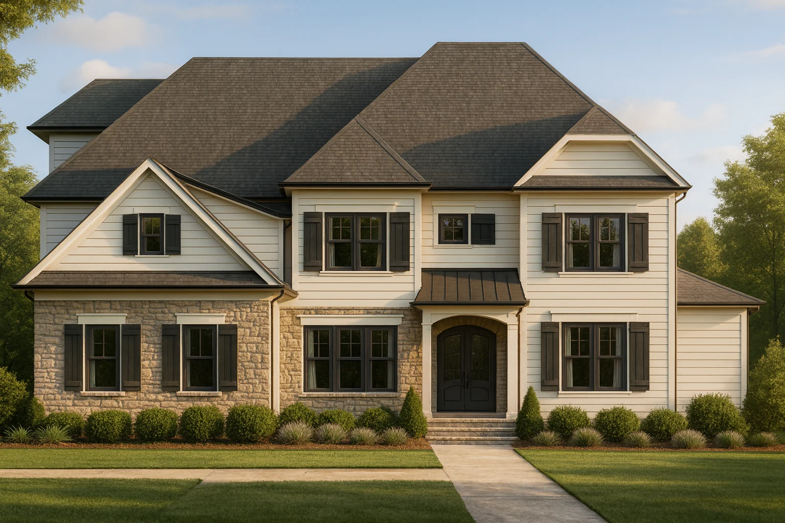 Craftsman Home Plan with Open Floor Plan and 4 Bedrooms