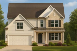 Transitional Colonial Revival Home Plan 2545 Sq Ft 4 Bed 2 Story With Cad 1