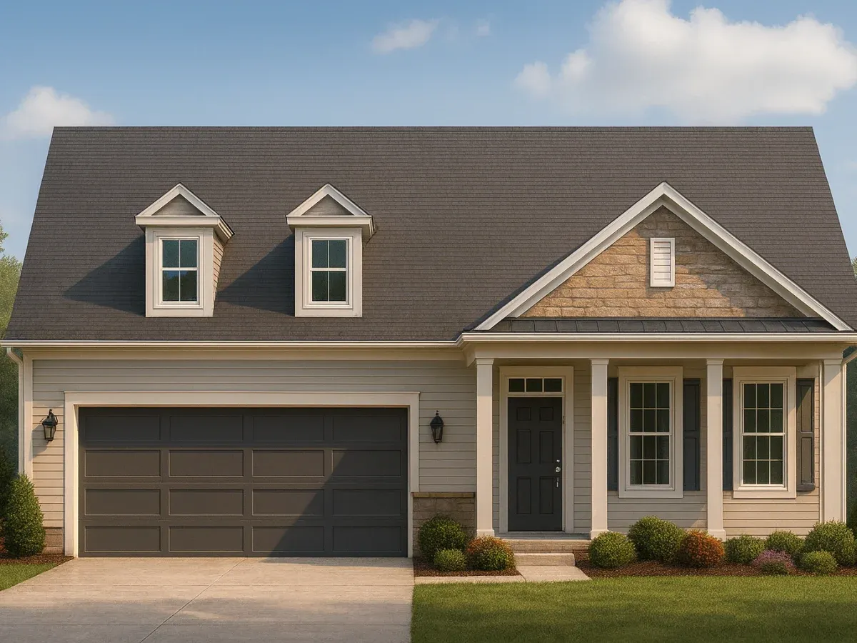 Efficient 1.5-Story House Plan with Open Layout & Vaulted Ceilings