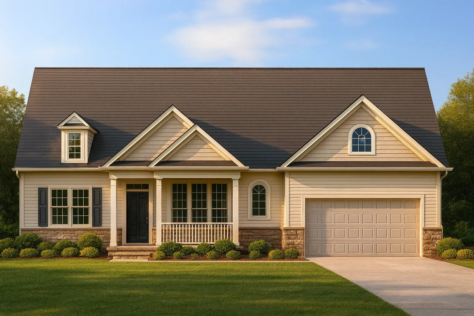 Craftsman Home Plan 3-Bedroom Floor Plan Blueprint Design