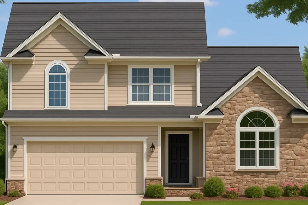 Beautiful 2-Story CAD House Plan with Traditional Suburban Charm