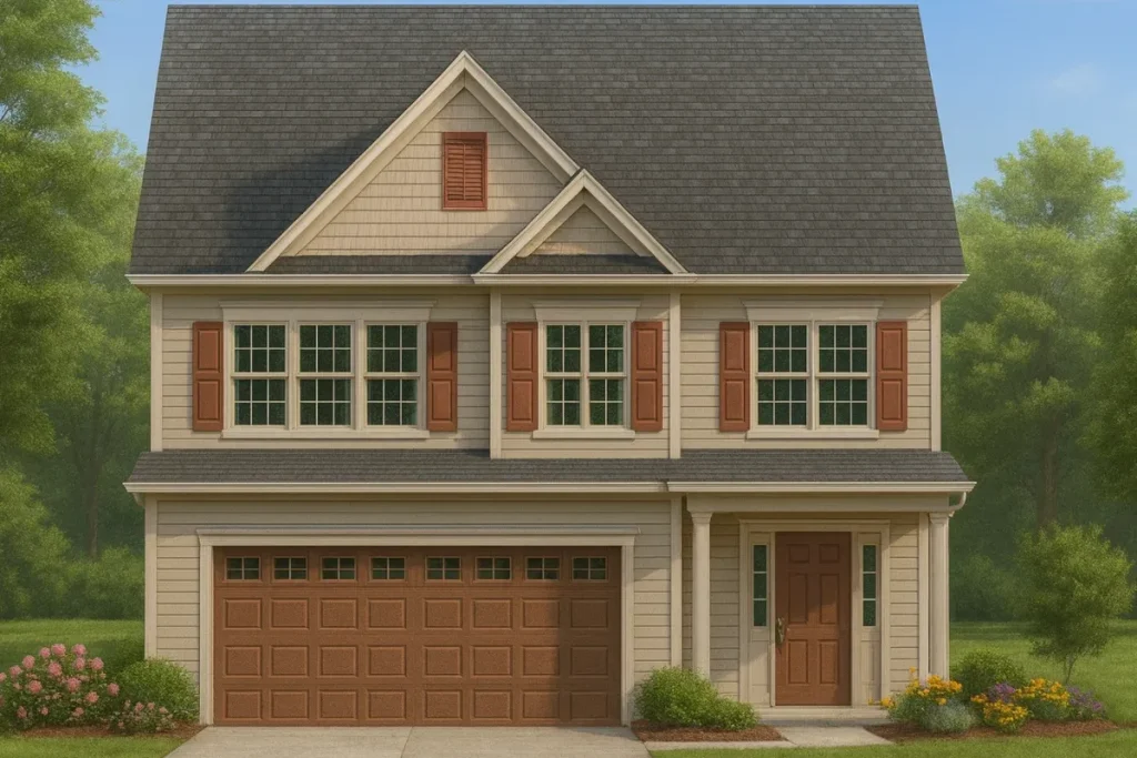 Modern Craftsman Home Plan with Open Floor and CAD Blueprint