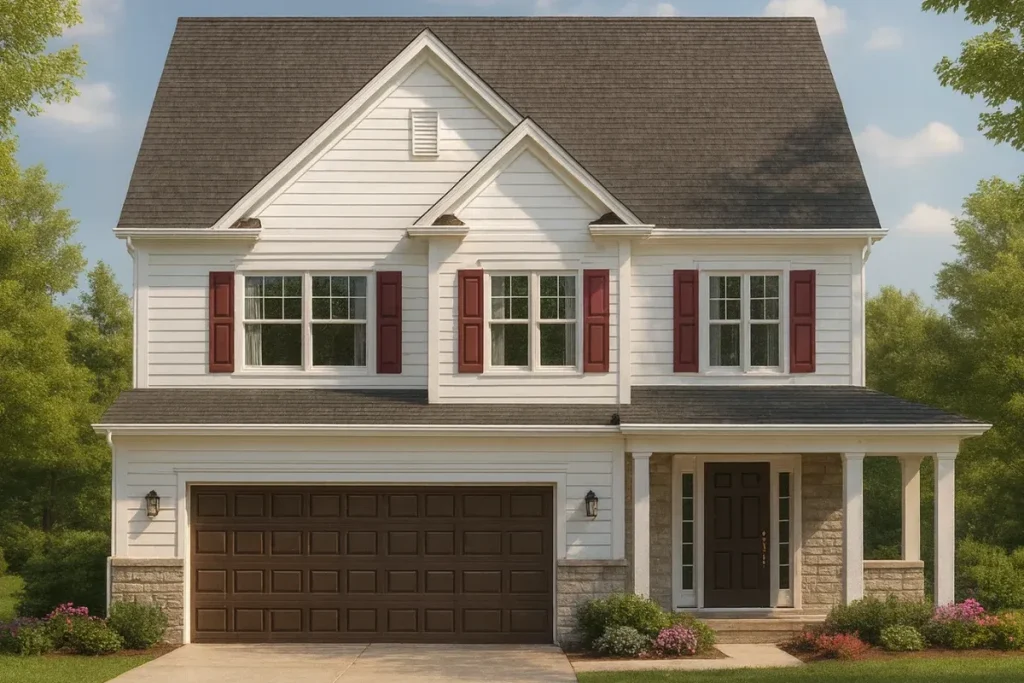 Efficient 2-Story House Plan with Craftsman Design and Vaulted Ceilings