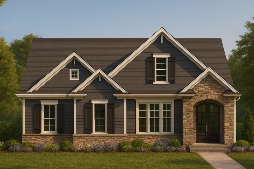 2-Story Craftsman House Plan with Garage, Bonus Room & Open Layout