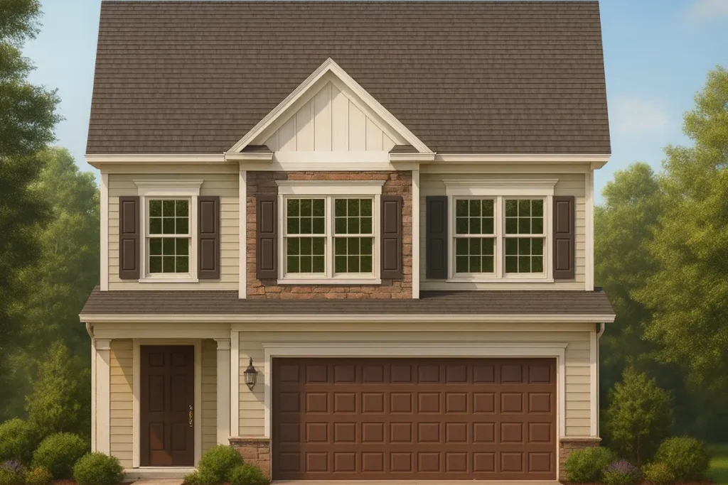 Charming Two-Story Home Plan with Craftsman Architecture