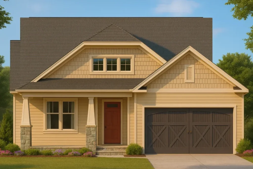 Craftsman Home Plan with Open Floor Plan and CAD Designs