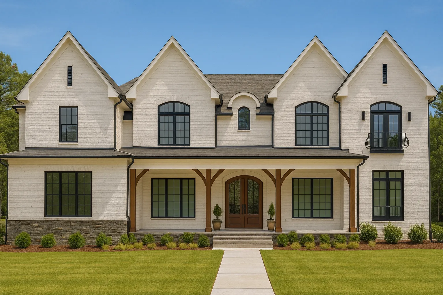 20-1136 HOUSE PLAN - Modern Farmhouse with European Charm