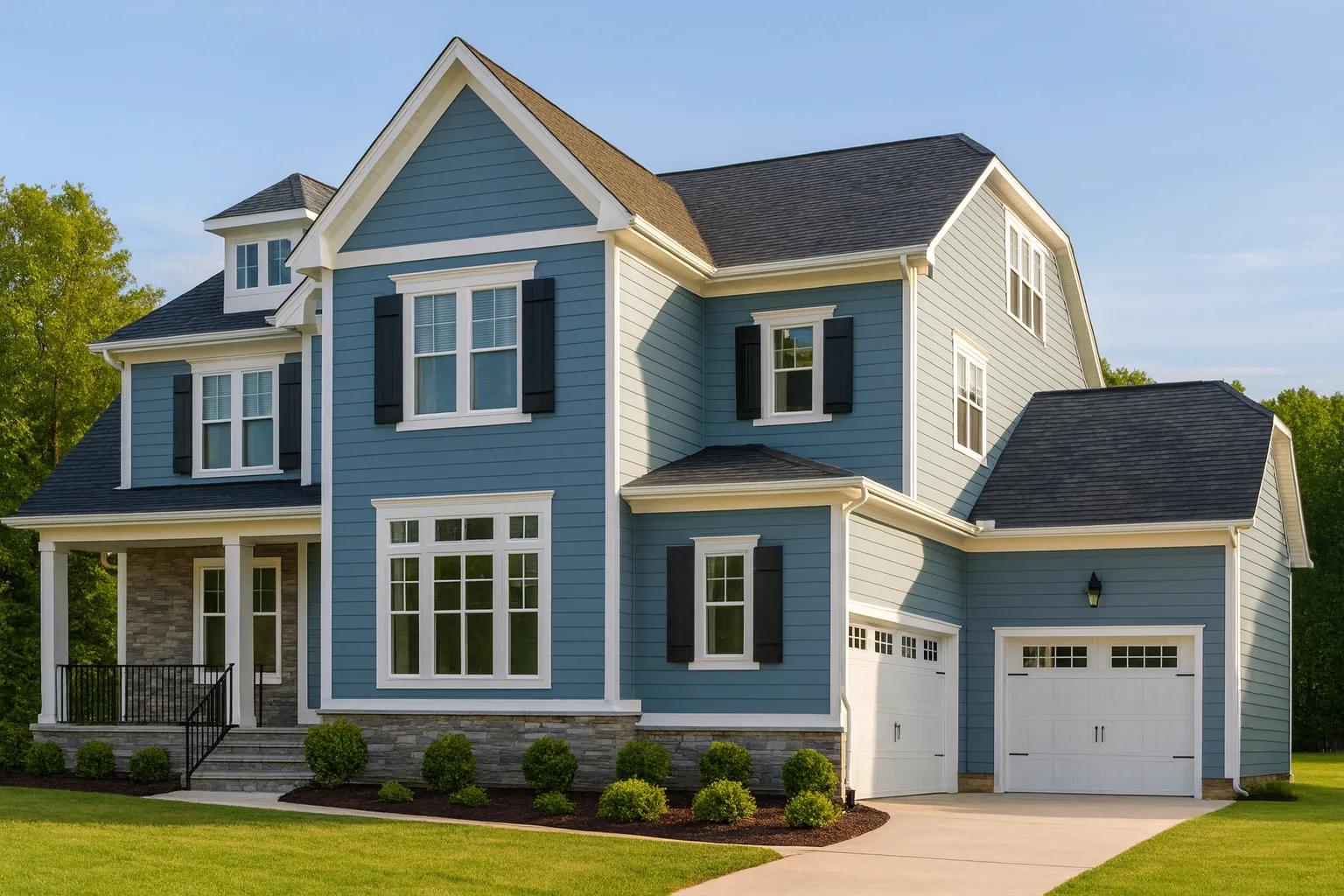 Spacious 2-Story House Plan with 5 Bedrooms & Modern CAD Blueprint
