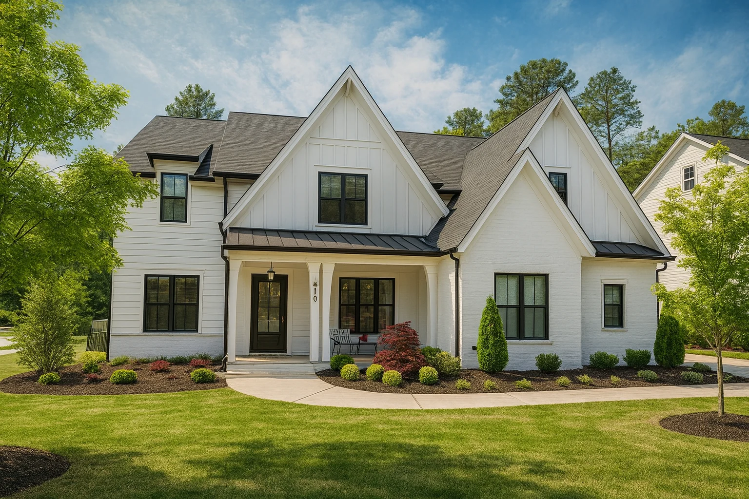 Modern-3-Story-House-Plan-with-Elegant-Colonial-Farmhouse-Design Farmhouse House Plans - My Home Floor Plans