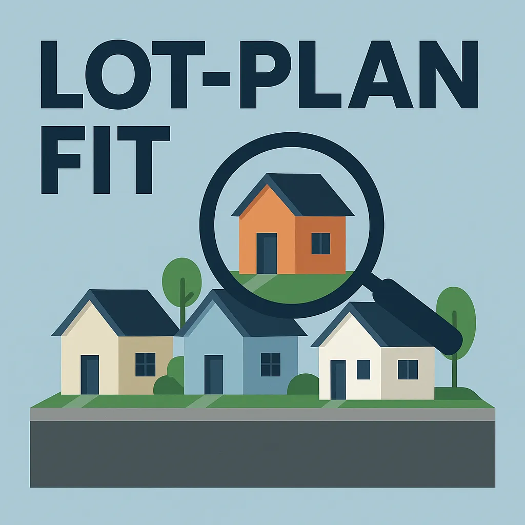 Architectural home plan tips and insights illustration with home blueprints and checklist